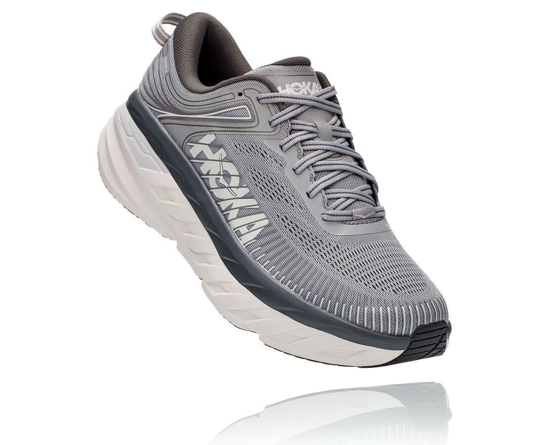 Hoka One One Bondi 7 Férfi Gyalogló Cipő Sötét Szürke [HBZNU-8034]